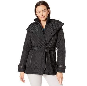 Vince Camuto Asymmetrical Zip Tie Waist Jacket